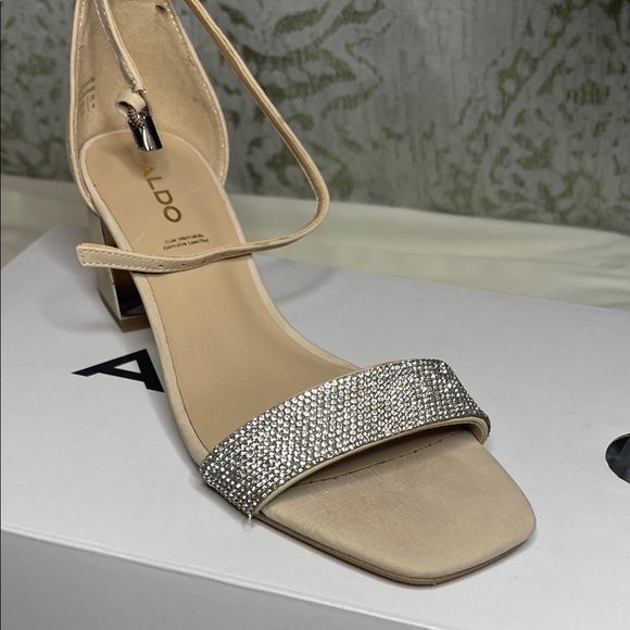 Aldo Tan and Silver Embellished Heels - Picture 2 of 14